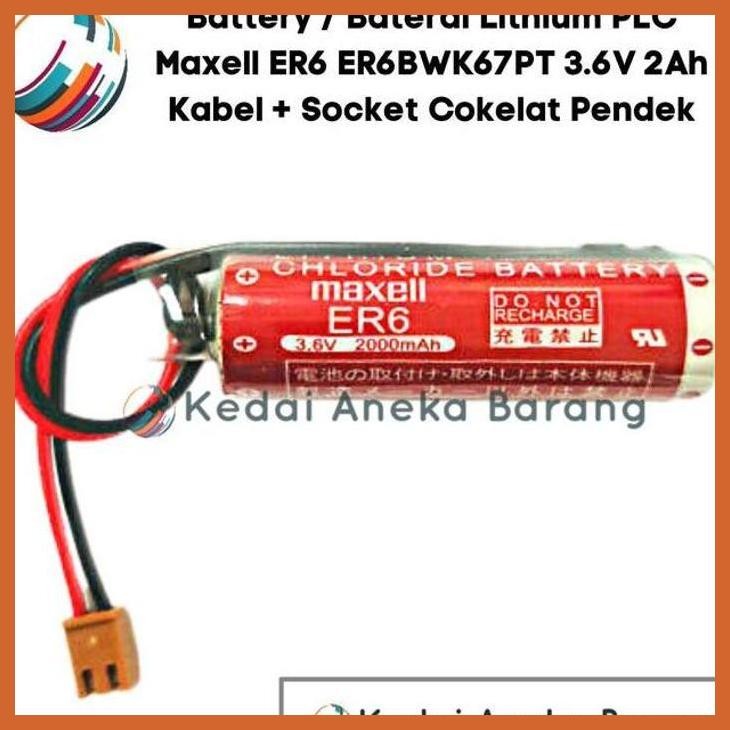 Jual COD BATTERY BATERAI LITHIUM MAXELL PLC ER6 ER6BWK67PT 3.6V ...