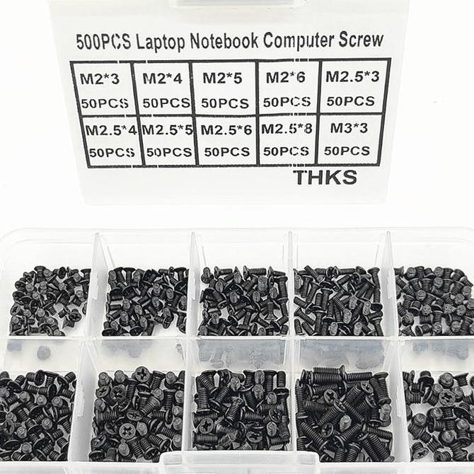 Jual Baut Mur Screw Laptop 500pcs Set Asus Lenovo Acer Hp Dell Notebook ...