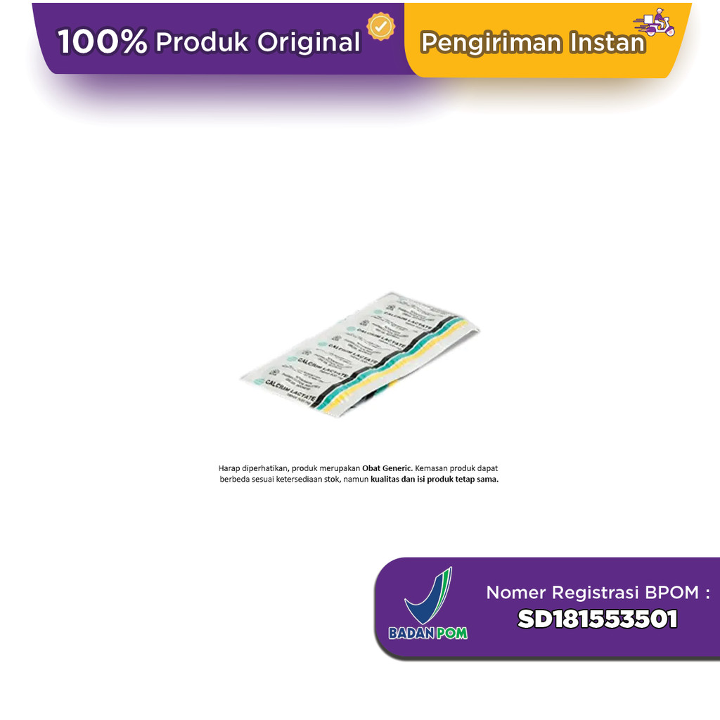 Jual Calcium Lactate 500 mg 10 Tablet | Shopee Indonesia