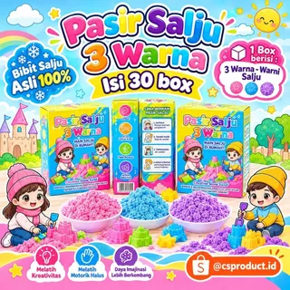 Mainan Edukasi Pasir Salju 3 Warna Isi 30 Pcs