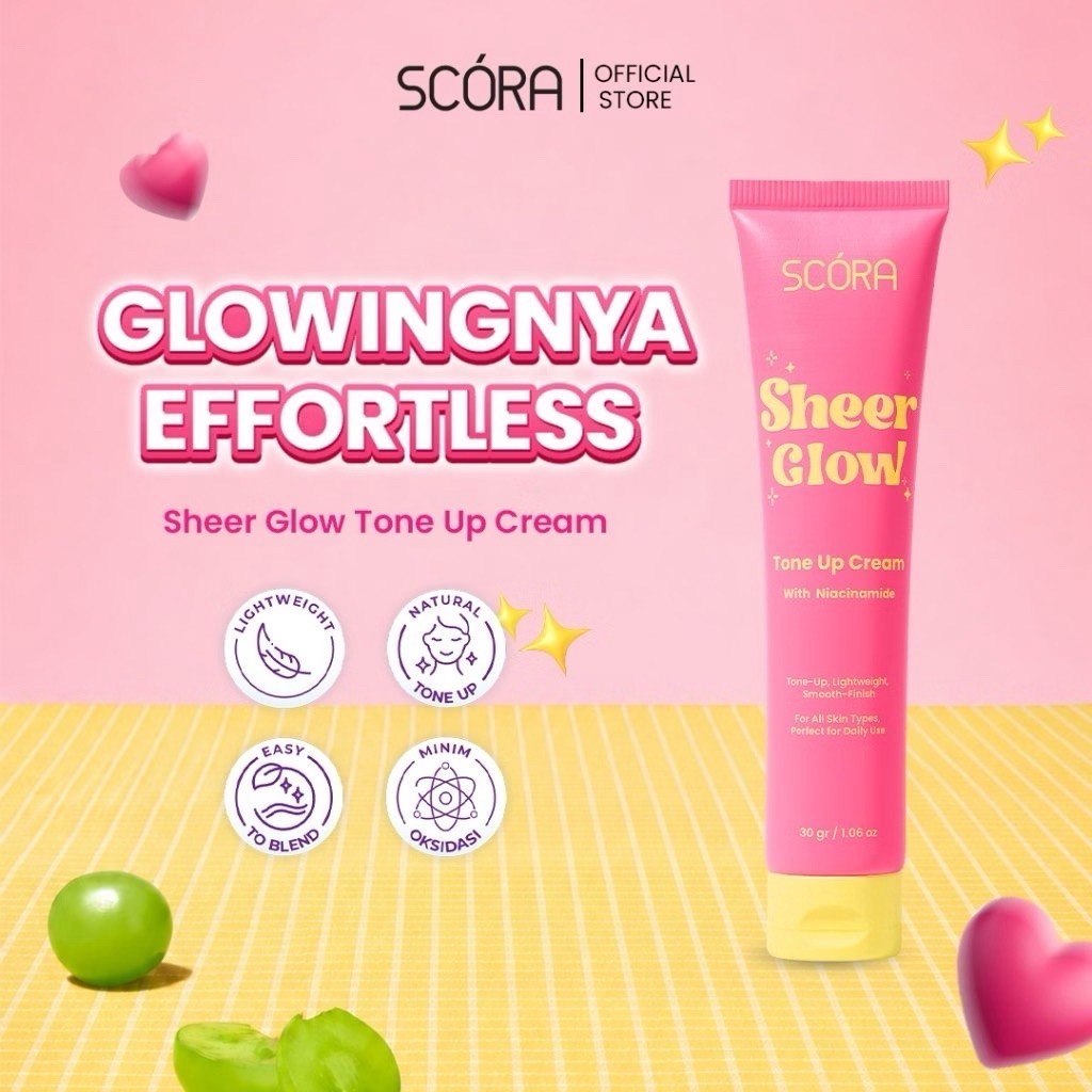 Jual SCORA Sheer Glow Tone Up Cream Cerah Glowing Natural 5ml | Shopee ...