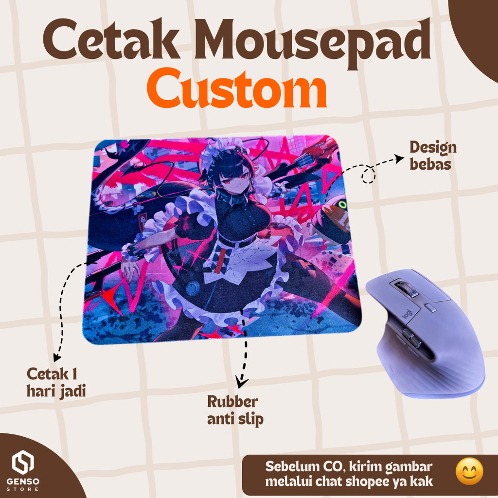 Jual Cetak Custom Mousepad Design Bebas | Shopee Indonesia