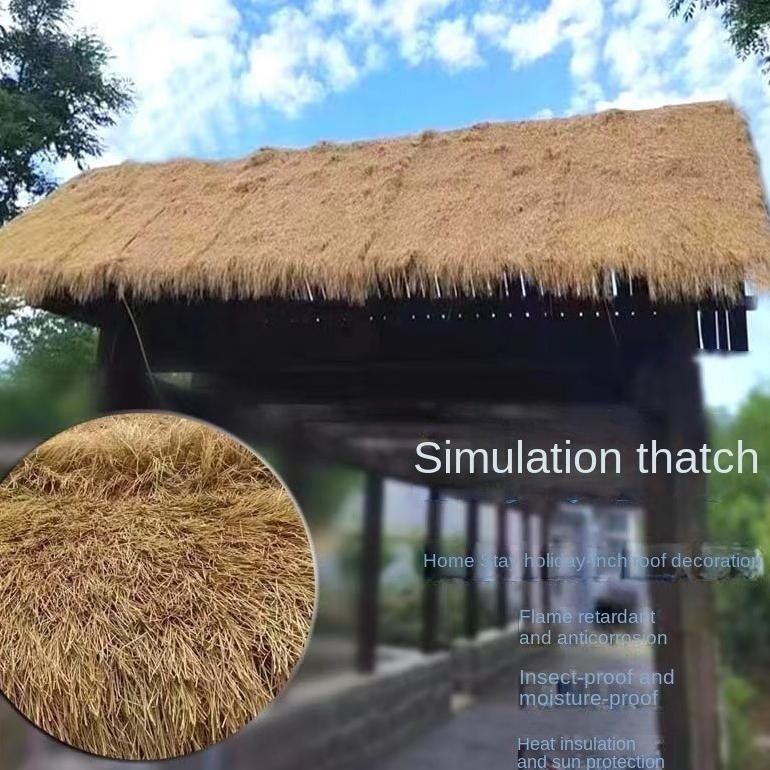 Jual L:1m, P:1m~3.5m Dekorasi Atap Rumput Jerami Buatan untuk Pesta ...