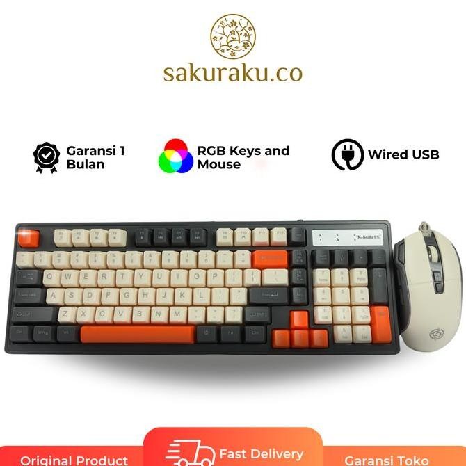 Jual KM800 - 98 Keys Gaming Mechanical Feel Keyboard K-Snake with Mouse ...