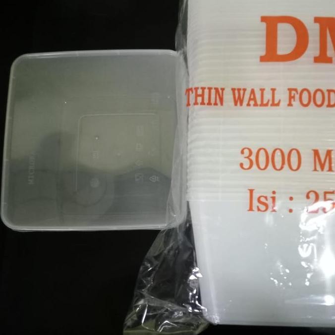 Jual Thinwall DM 3000ml Square / Thinwall DM Persegi 3000ml | Shopee ...
