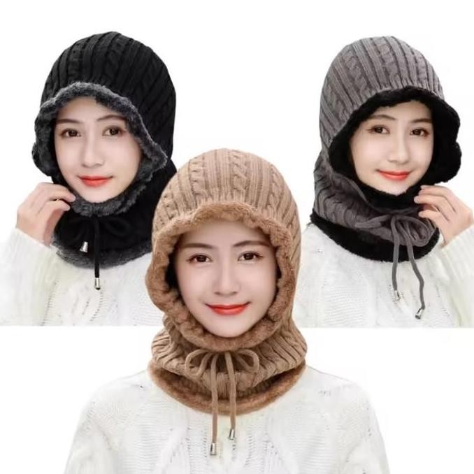 Jual topi rajut korea berfungsi sebagai hijab dengan bahan kualitas ...