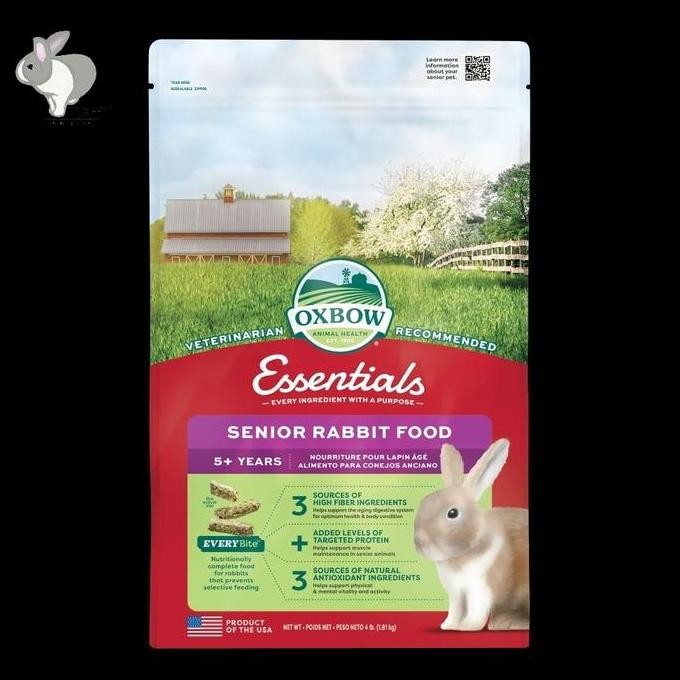 Jual Oxbow's Essentials Senior Rabbit Pellet (1.8 kg / 4 lb) | Shopee ...