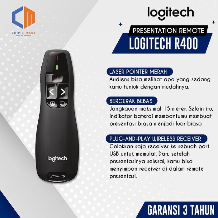 Jual LOGITECH R400 / Presenter / Laser Pointer / original / garansi 3 ...