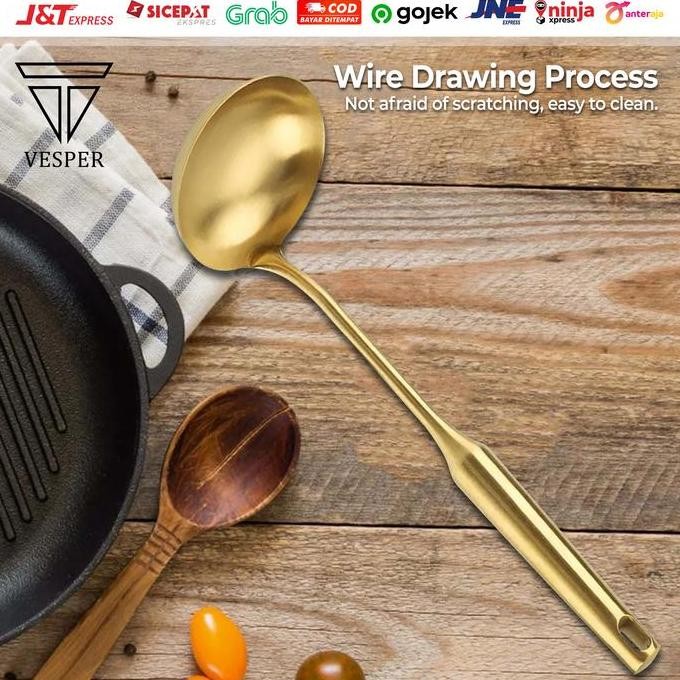 Jual big ladle spatula cooking soup spoon / sendok sayur kuah sop besar ...