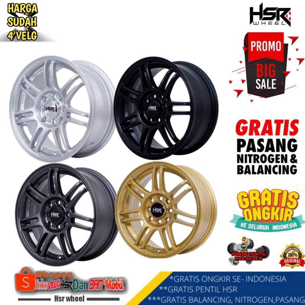 Jual Velg Mobil Racing HSR R16 Velg HSR BOON R16x7 h8x100-114,3 brio ...