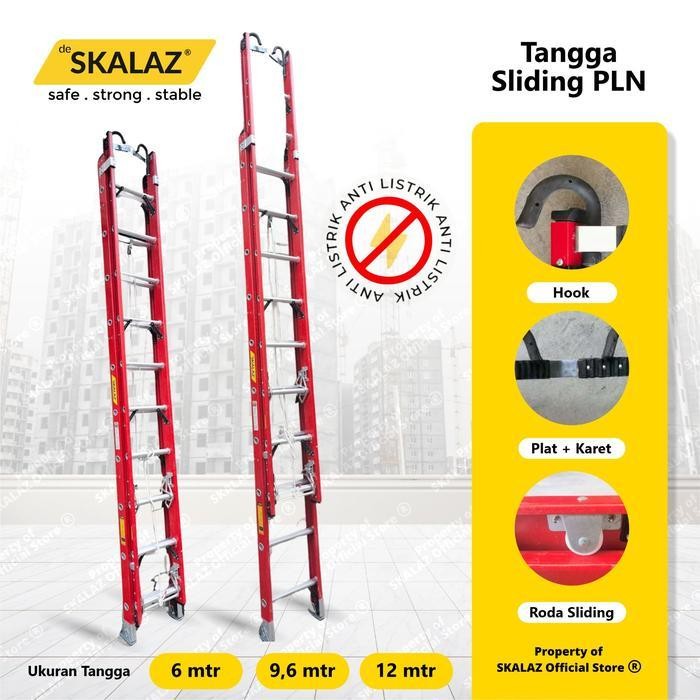 Jual Tangga Fiberglass PLN Sliding 12 mtr (40 feet) | Shopee Indonesia