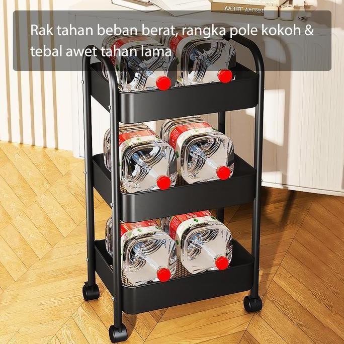 Jual HUGO Rak Troli Susun Besi Rak Besi Penyimpanan Bertingkat Rak ...