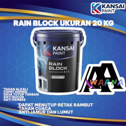 Jual Kansai Rain Block 20kg Waterproof Cat Anti Bocor Tahan Alkali ...