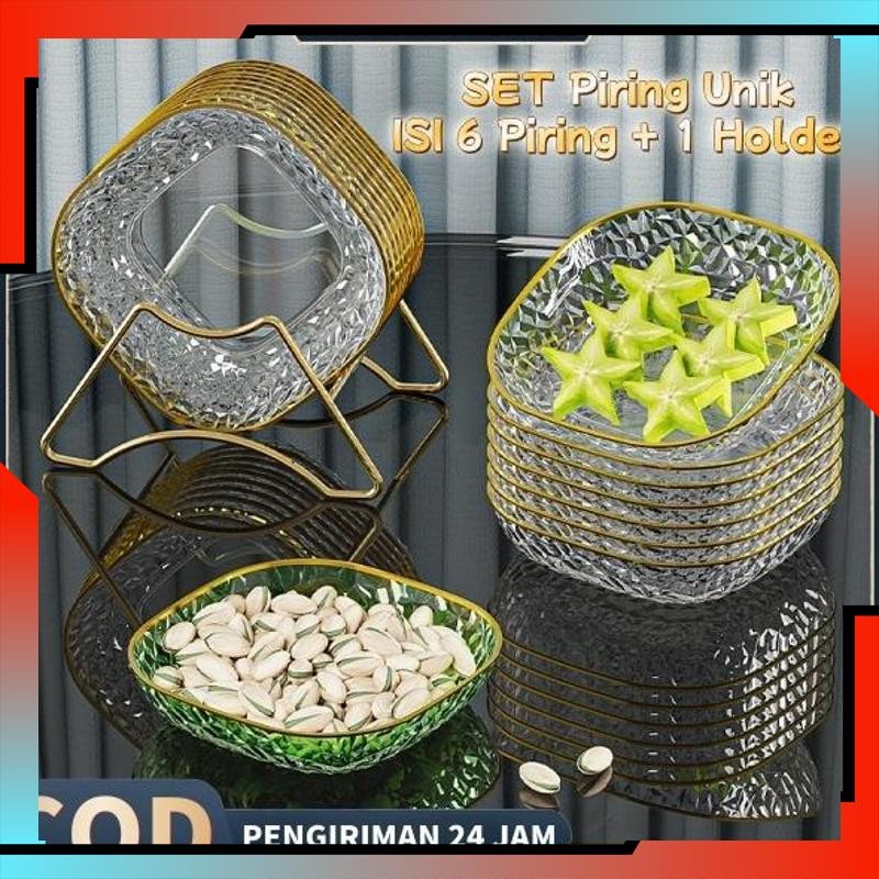 Jual Diskon Set PET Piring Persegi / Meja Makan Dim Sum Piring / Rumah ...