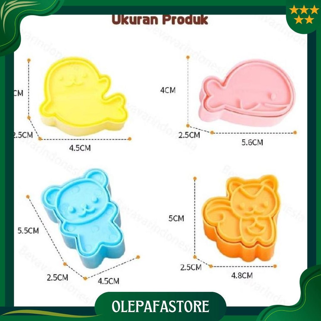 Jual Cetakan Roti Isi 4 Bentuk Hewan Lucu Cetakan Roti Bento Pembuat ...