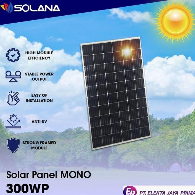 Jual EJP SOLANA SOLAR PANEL MONO 300WP PV MODUL SOLAR CELL 300 WP MONO ...