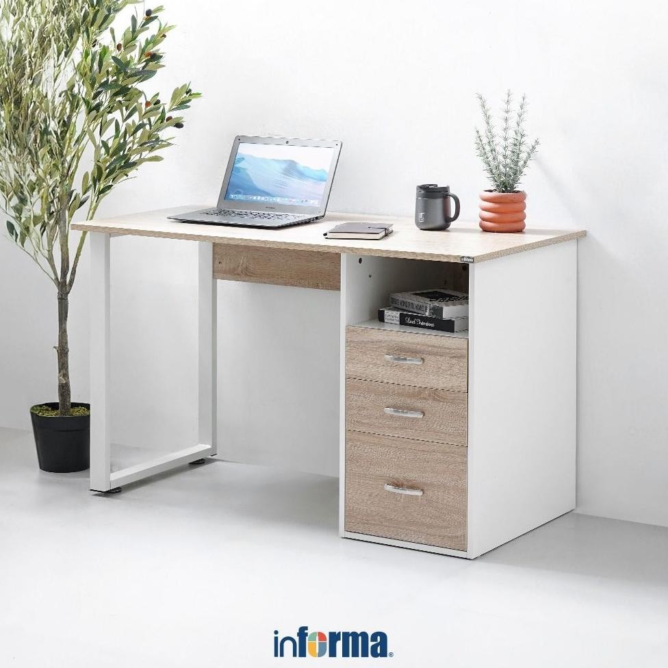 Jual SWALLOWTAIL- Informa Halley Meja Kantor - Cokelat Office Table ...