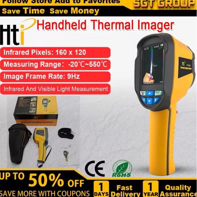 Jual CROWHEX- Thermal Camera HTI HT02D Imager Infrared Thermometer Gun ...