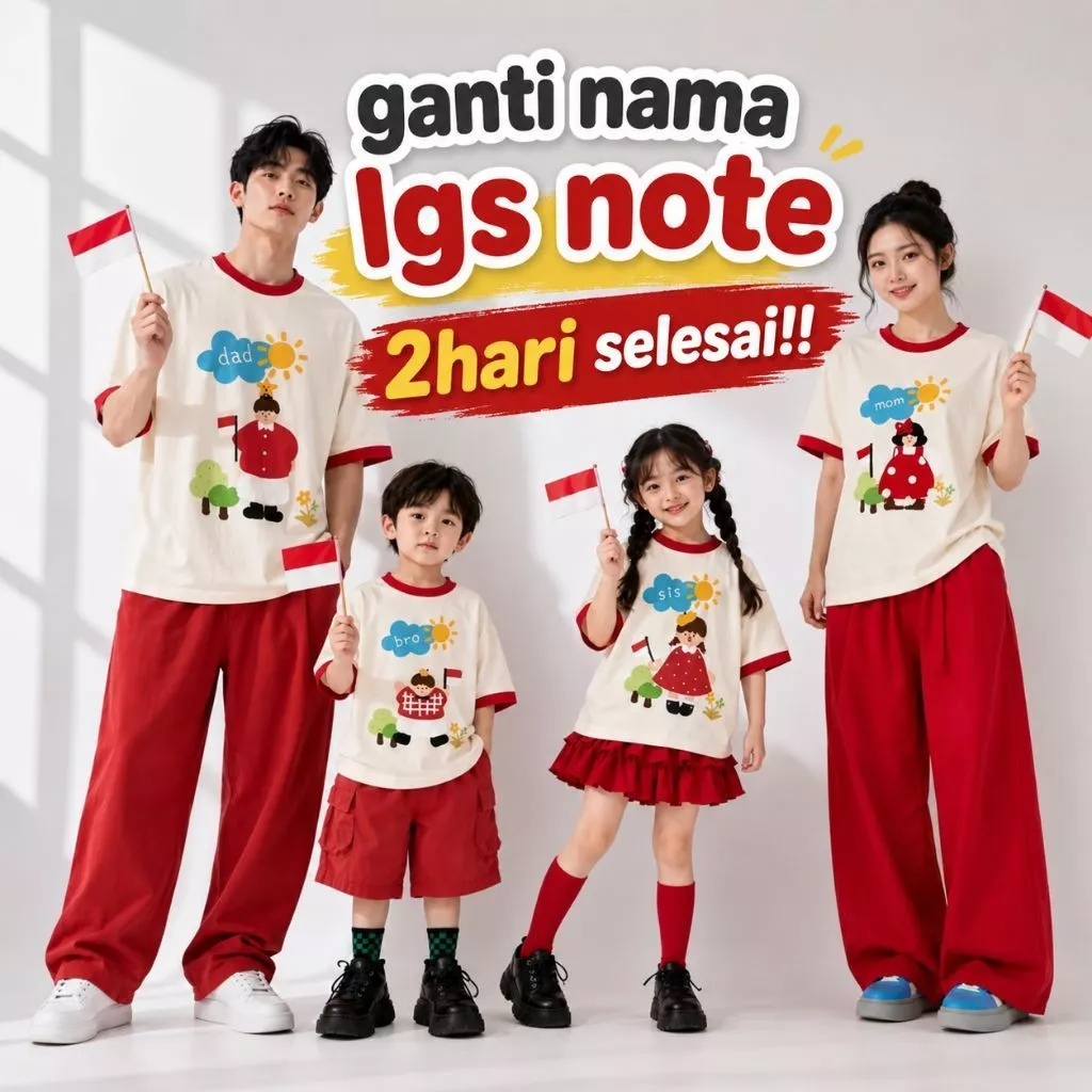 kaos 17 agustus merdeka , kaos set keluarga merdeka POLLATEE, kaos unik 17an P1624 - foto 1