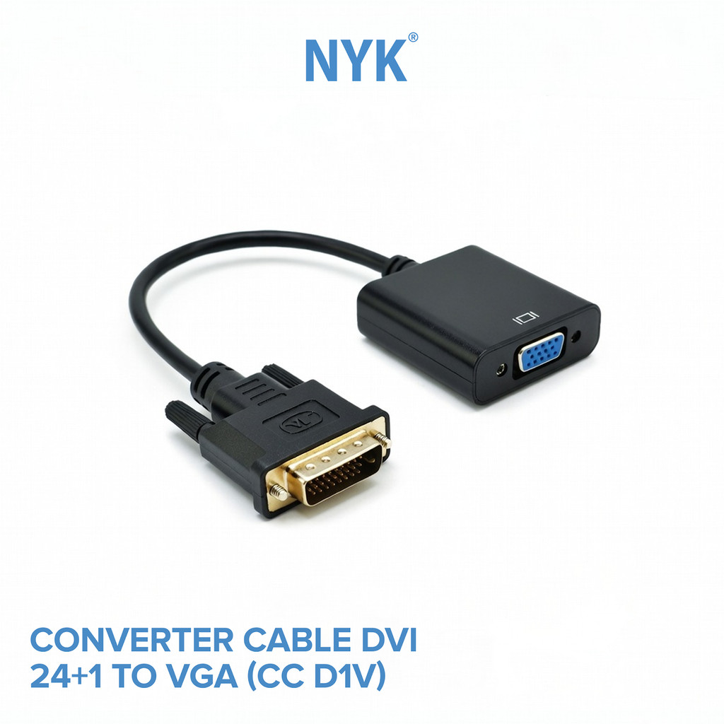NYK Converter Kabel DVI 24 + 1 to Port VGA COD (3)