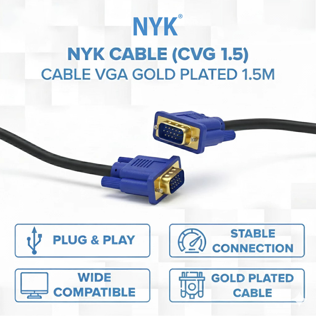 NYK Kabel VGA 1.5 Meter GOLD PLATE COD (3)