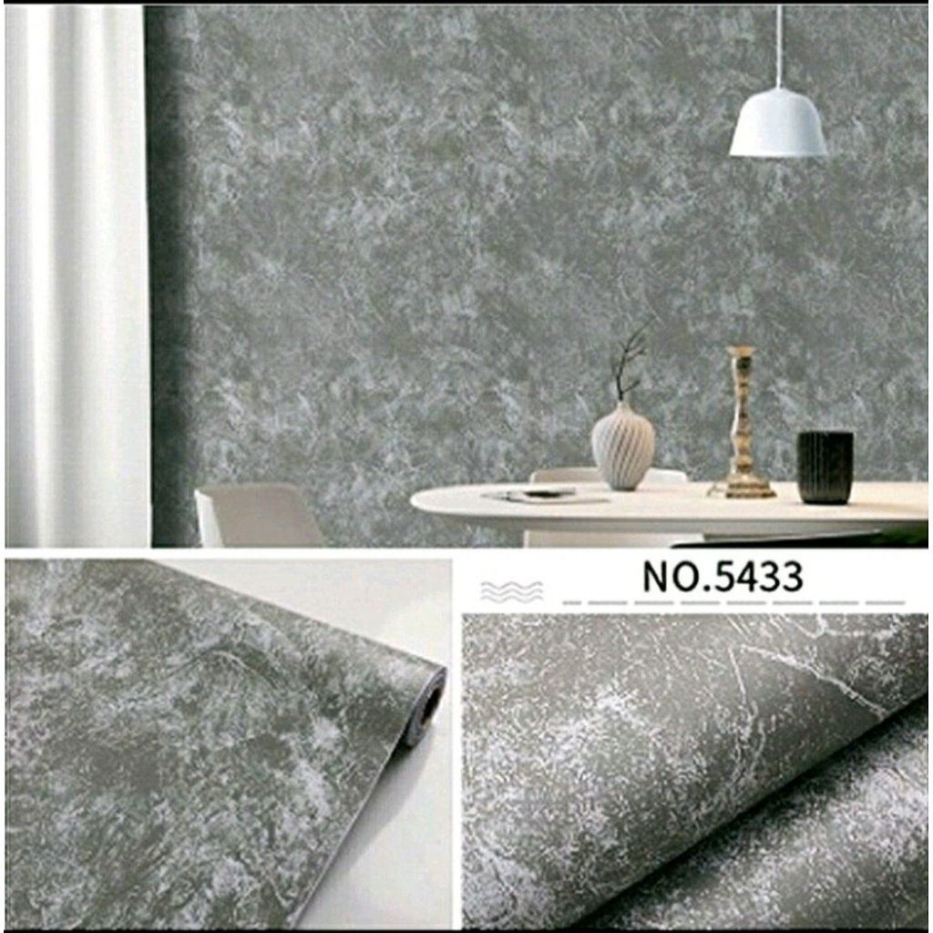 Jual Termurah!! Wallpaper dinding semen abu elegan AESTHETIC Wallpaper ...