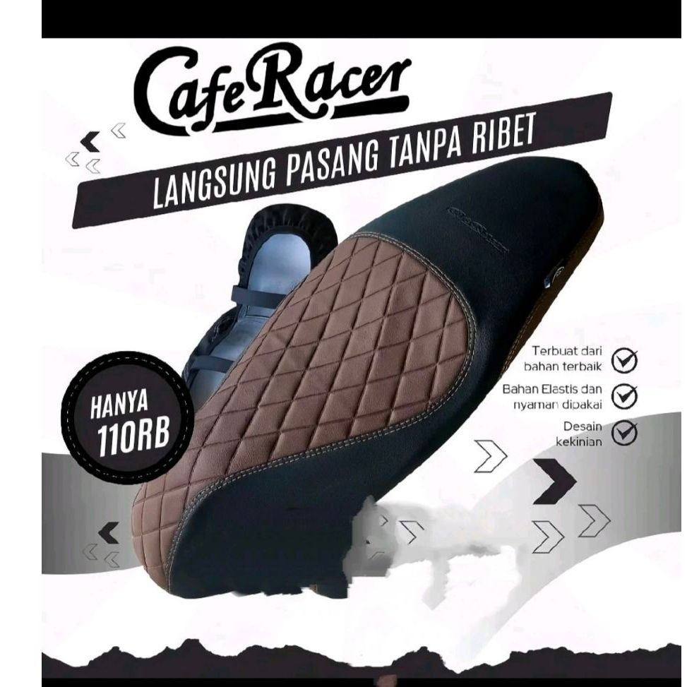 Jual Cover Jok Motor Caferacer Wajik Beat Vario Scoopy PCX NMAX Stylo ...