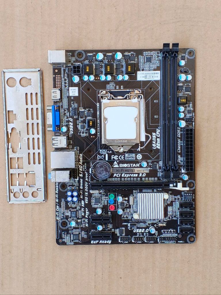 Jual motherboard mainboard mobo biostar H61 support processor gen 2 & 3 ...