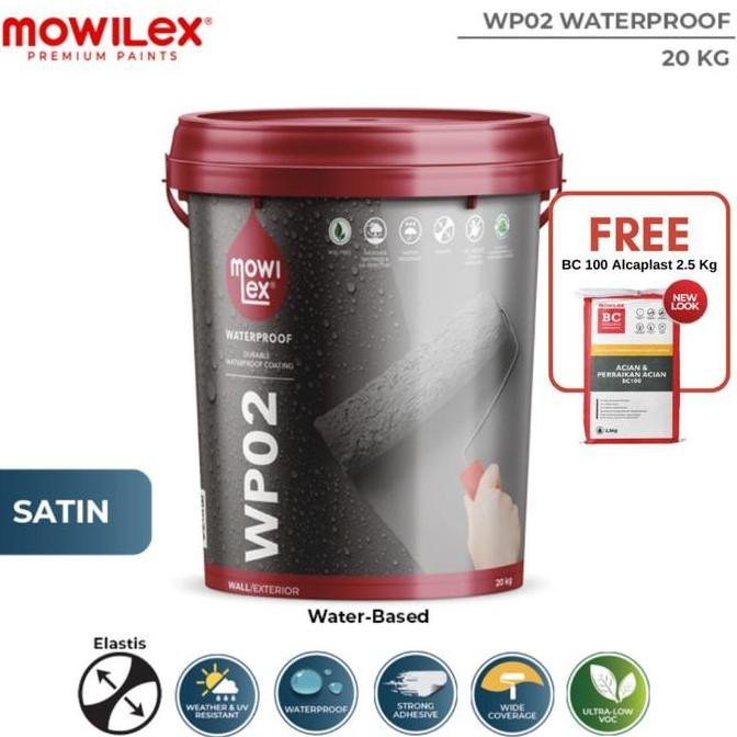 Jual Mowilex WP02 Waterproof Cat Pelapis Anti Bocor 20 Kg | Shopee ...