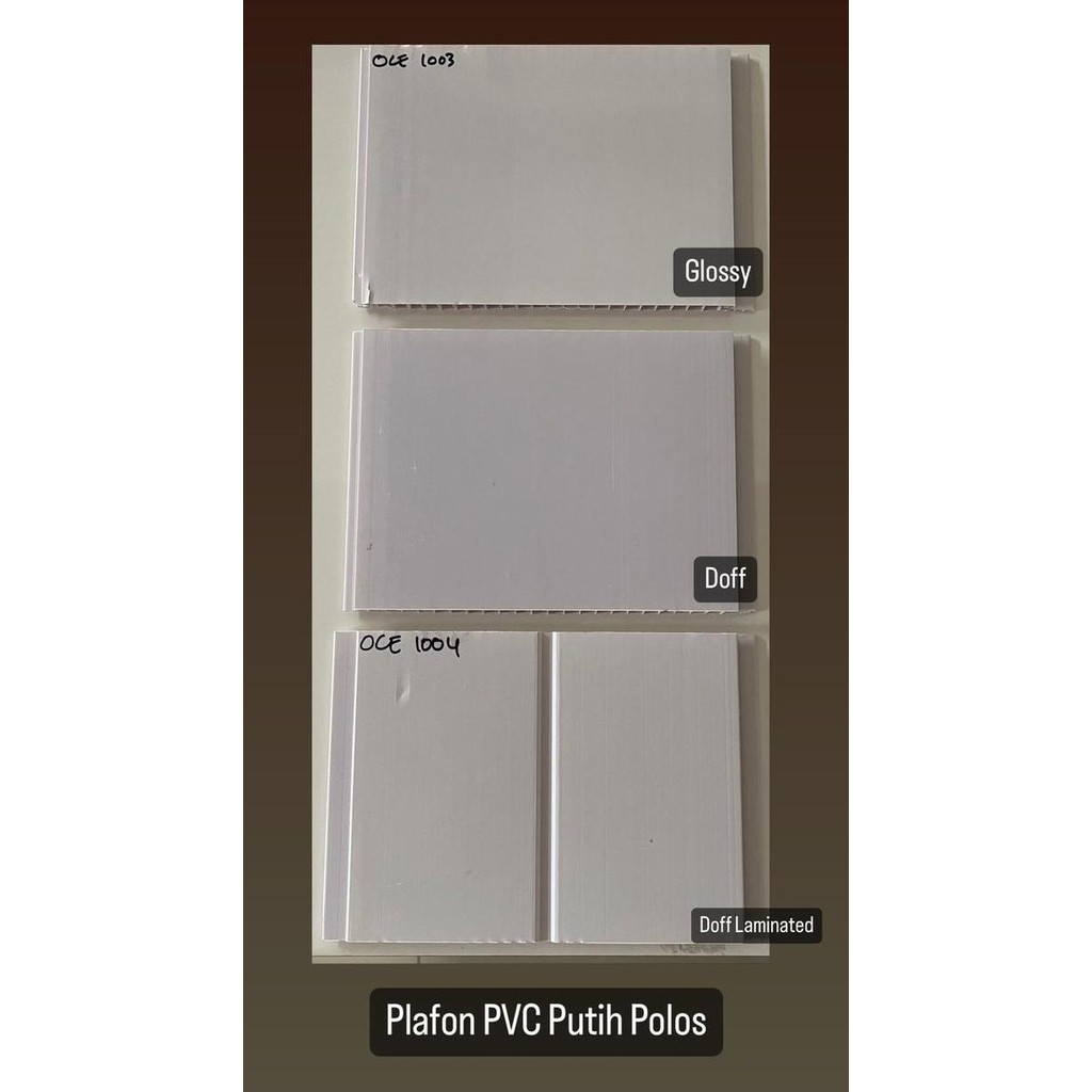 Jual ------] Plafon PVC Putih Polos Doff, Glossy & Putih Polos Doff ...