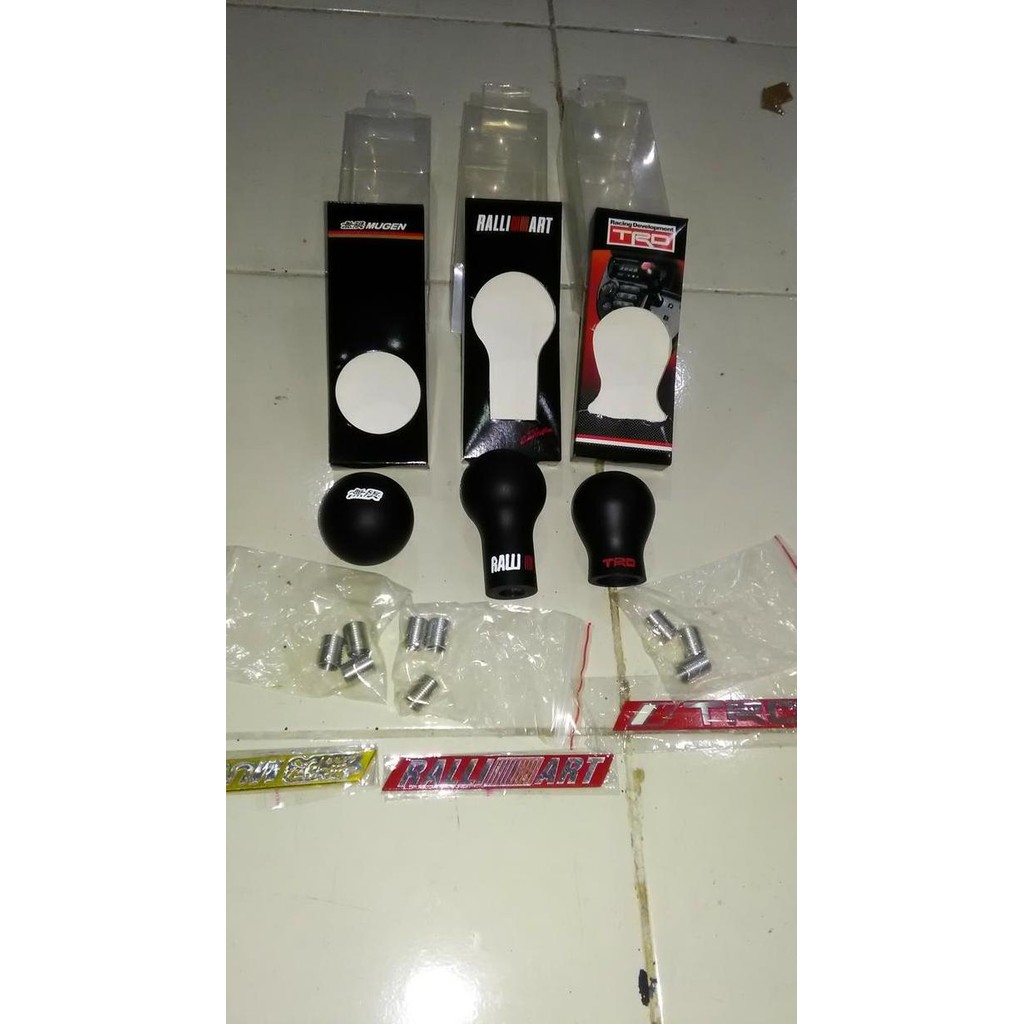 Jual Gear knop logo trd , mugen ralliart bahan full warna hitam i ...
