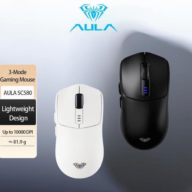 Jual [24 HOURS SHIP] AULA SC580 Wireless Gaming Mouse Tri-Mode 2.4G/BT5 ...