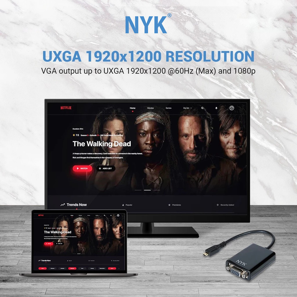 NYK Converter Cable Micro HDMI to VGA COD (3)