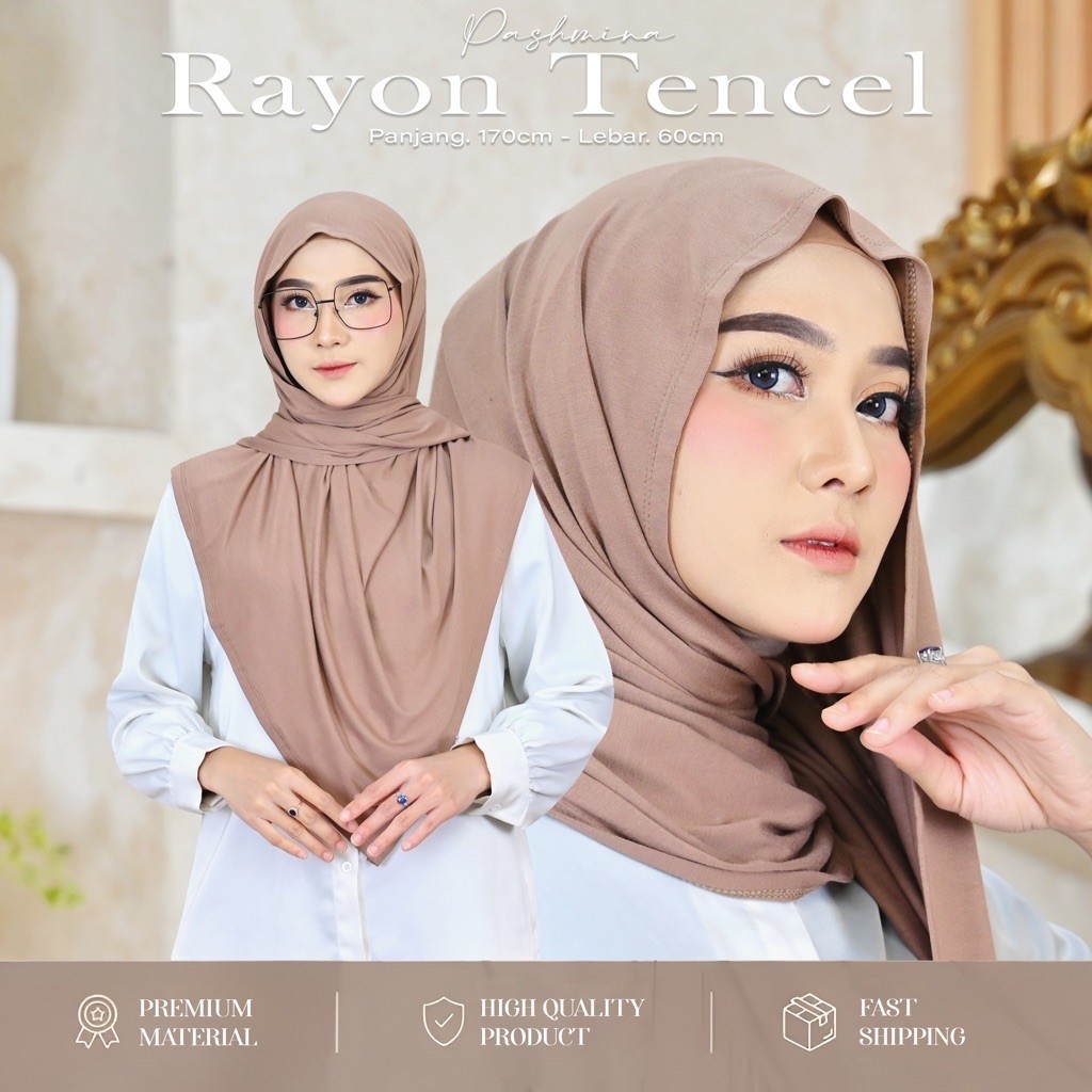 Resyahijab Pashmina Rayon Tencel Premium (Free Pouch) | Pashmina foto 6