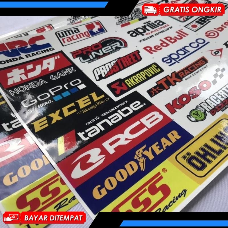 Jual SUPER Stiker Sponsor Racing Isi 29 - Stiker Sponsor / Sticker ...