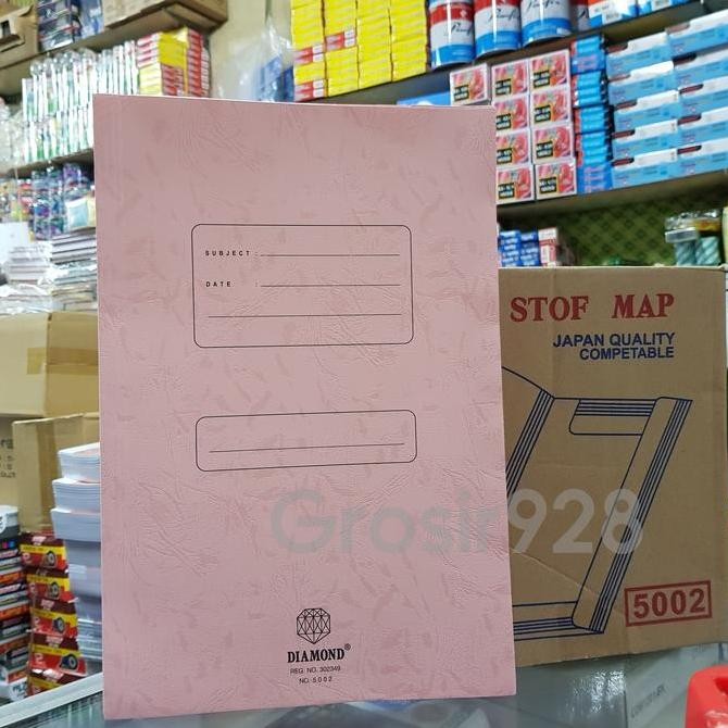 Jual Stopmap / Map Folder Folio Diamond 500 Merah Muda (isi 50 lembar ...