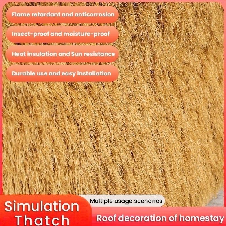 Jual L:1m, P:1m~3.5m Dekorasi Atap Rumput Jerami Buatan untuk Pesta ...