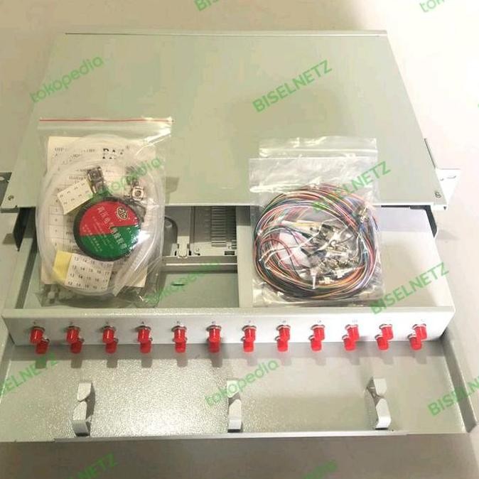Jual NEW OTB Rack 24 Core FC Merk PAZ Lengkap (Adapter FC+Pigtail FC ...
