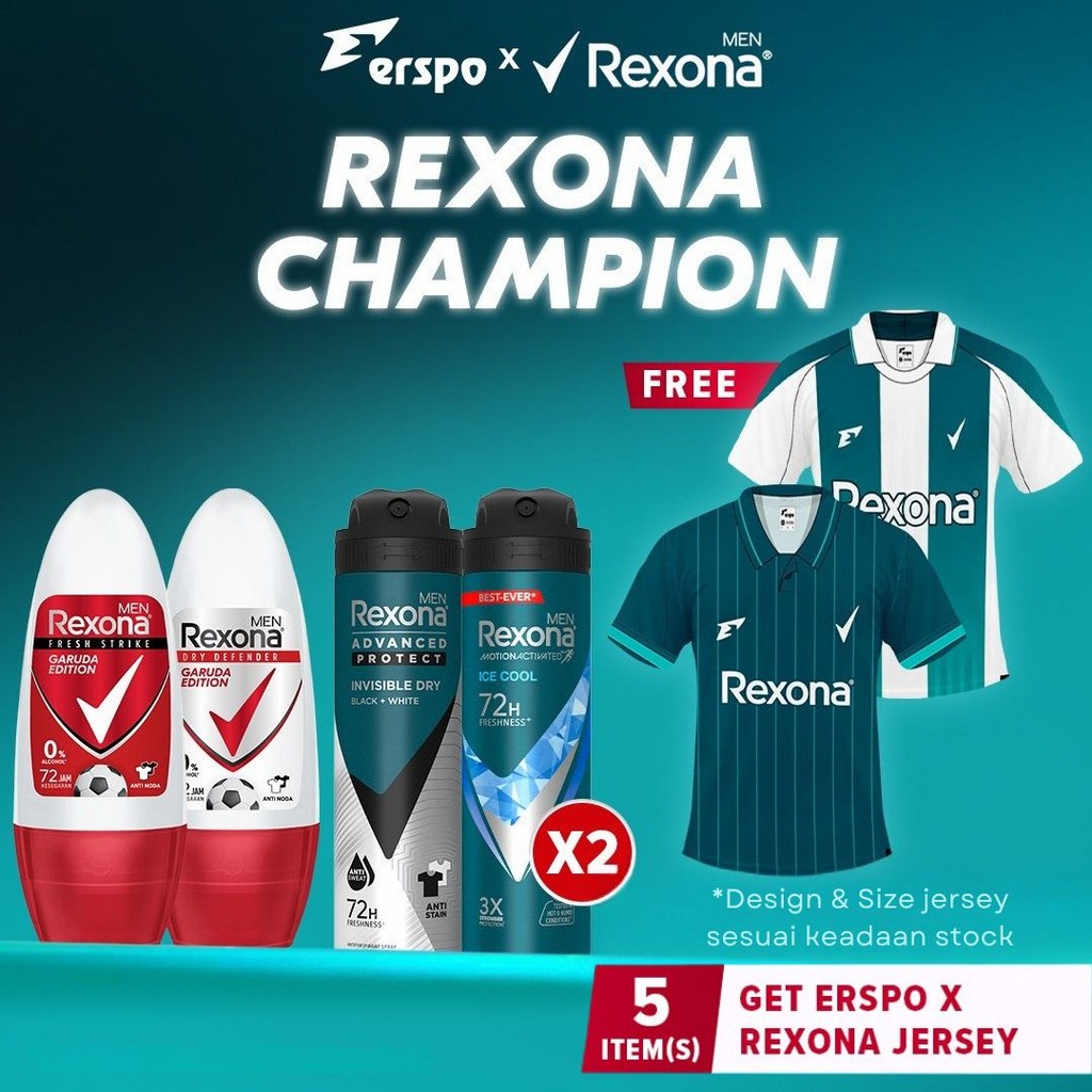 Jual [Rexona Champion] Buy 1 Rexona Men Fresh Strike 40ml, 1 Rexona Dry ...