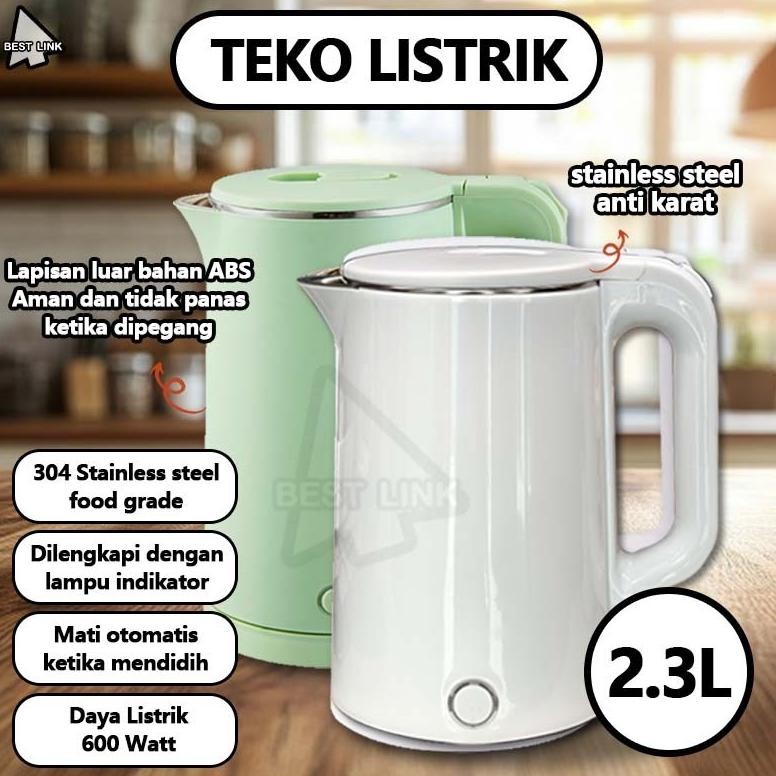 Jual Teko Listrik Pemanas Air 600W 2,3L / Listrik Water Heater Kettle ...