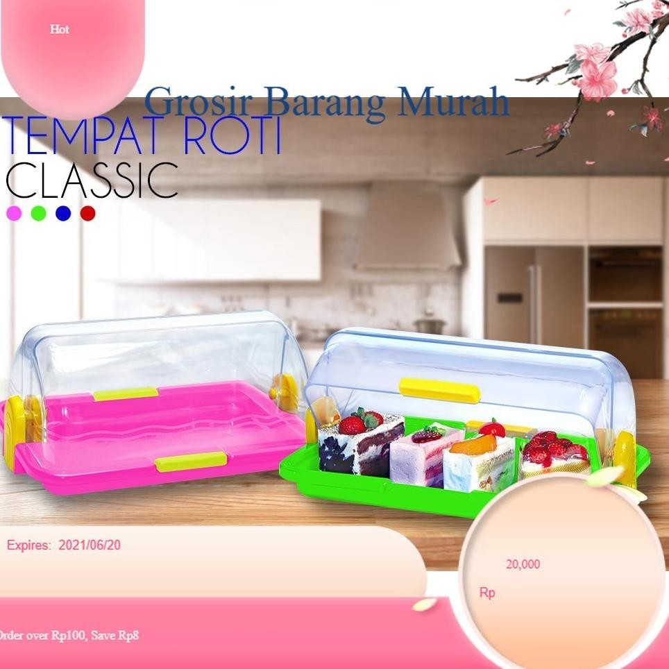 Jual Gbm Tempat Roti Kue Plastik Classic Classic Multipuose Case ...