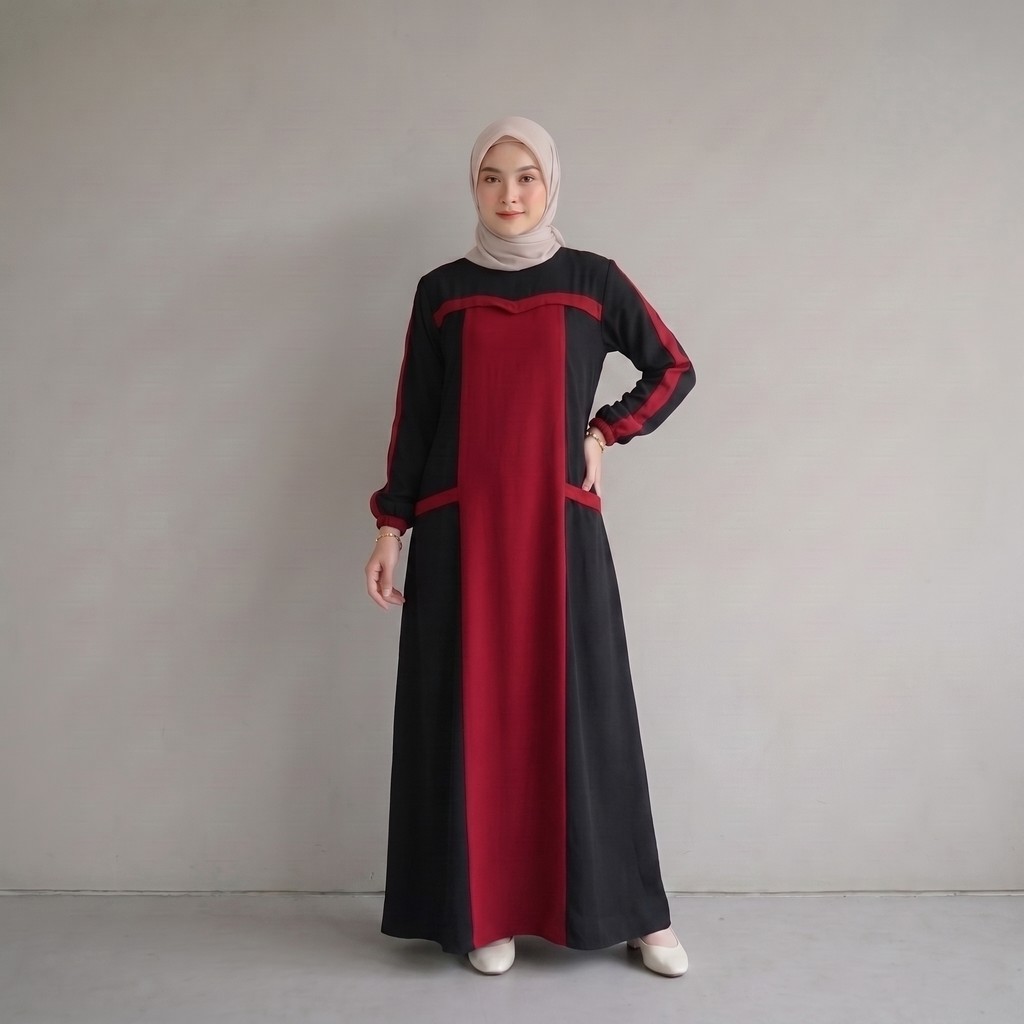 BAJU GAMIS TURKEY ABAYA  BAHAN CRINKLE AIRFLOW PREMIUM M L XL XXL