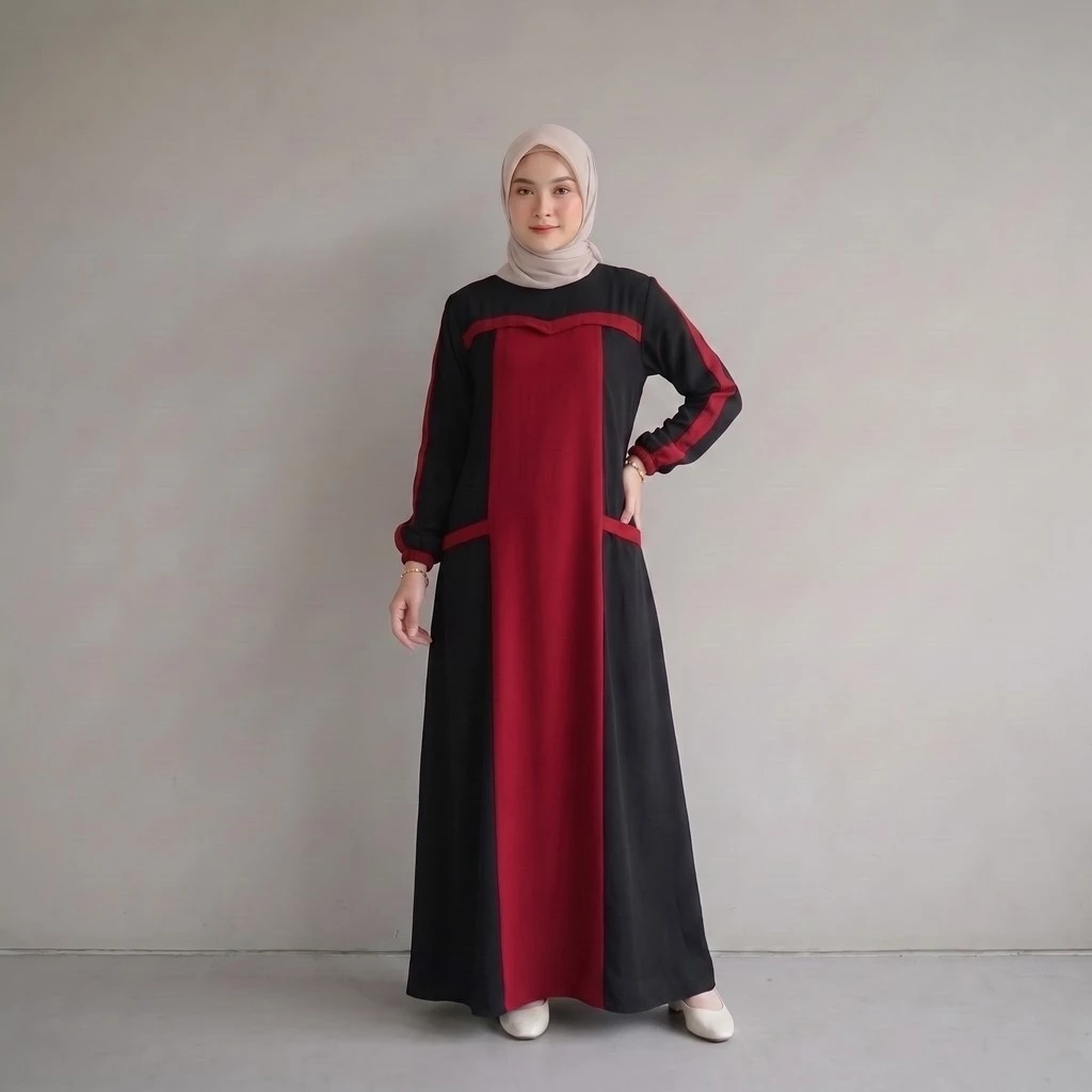 BAJU GAMIS TURKEY ABAYA  BAHAN CRINKLE AIRFLOW PREMIUM M L XL XXL