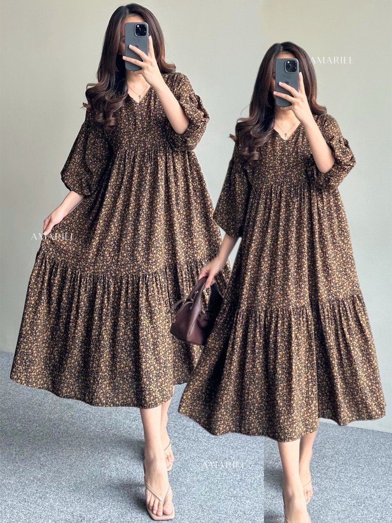 Amariel Bisky Dress Daster Nyaman Bumil Busui Friendly