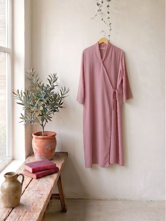 Yuri Panjang Home Dress Kimono Daster Premium Busui dan Lahiran Hospital Friendly Bahan Rayon Jumbo