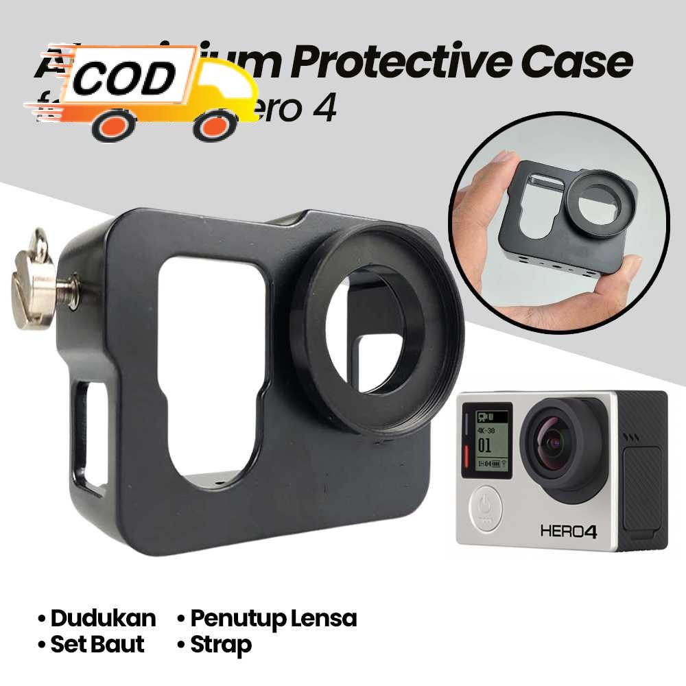 Jual Casing Aluminium GoPro Hero 4 Proteksi dengan Dudukan dan Penutup ...