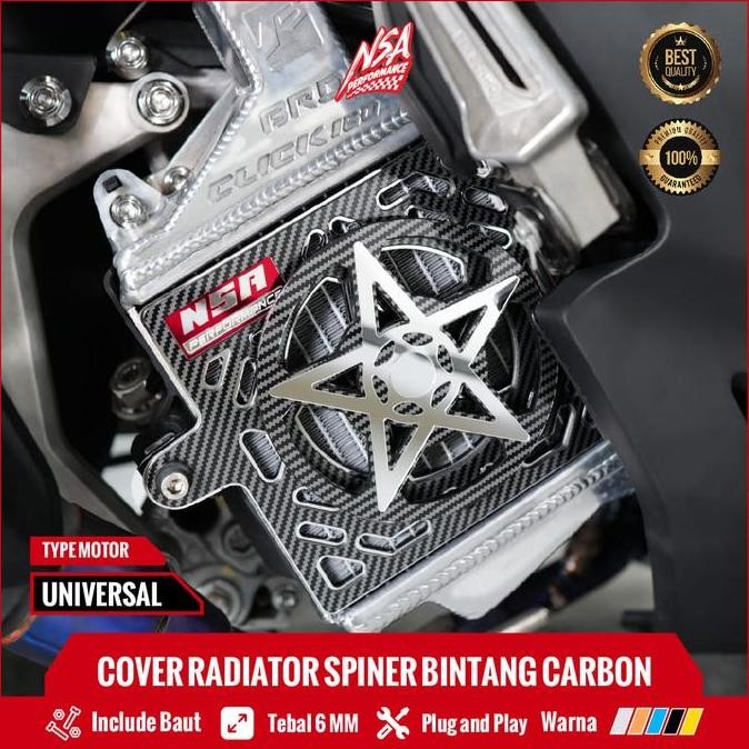 Jual Nsa Cover Radiator Spiner Bintang Carbon Series Vario Pcx Nmax ...