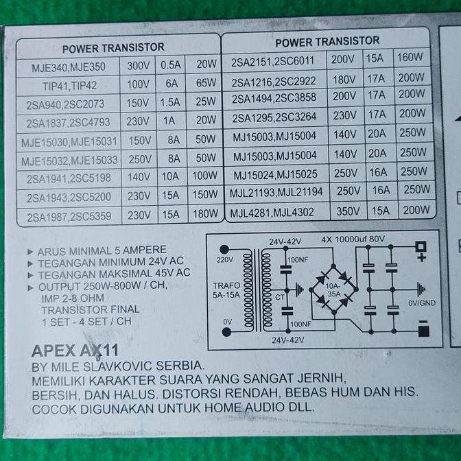 Jual Kit Pcb Platinum Apex Ax11 Mk3 Stereo Power Amplifier 500W Sound