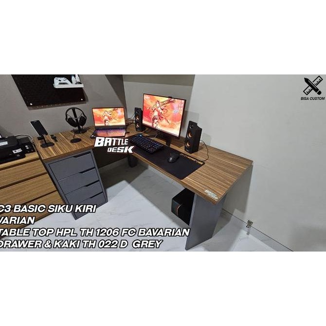 Jual C3 - Meja 180x120 Siku Kantor Komputer Kerja Office Gaming ...