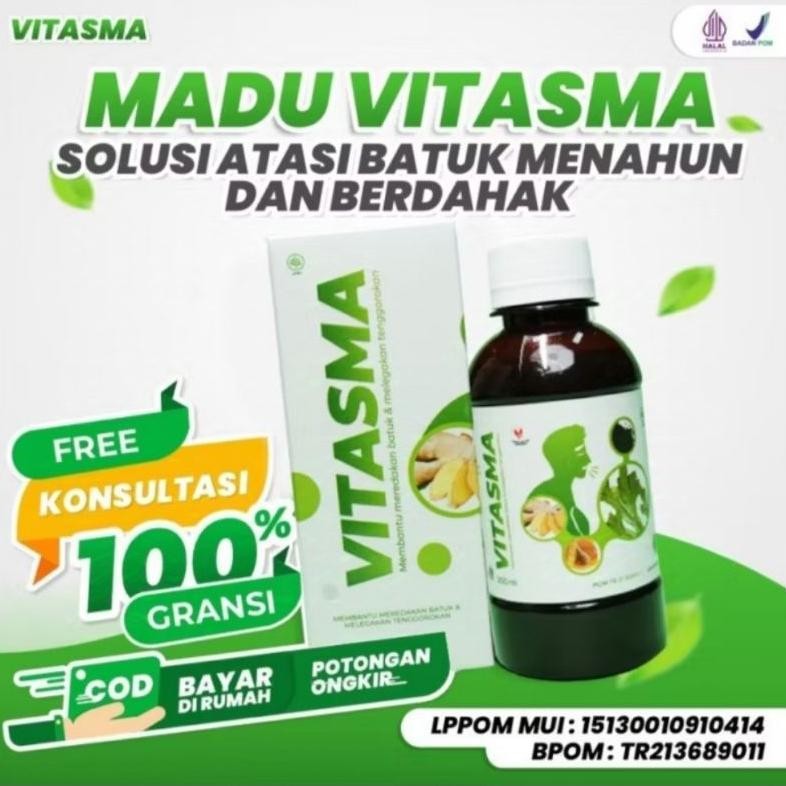 Jual (Terbaru) Madu Vitasma Untuk Meredakan Batuk Dan Asma (Terlaris ...